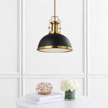 Homer Modern Industrial Iron LED Dome Pendant